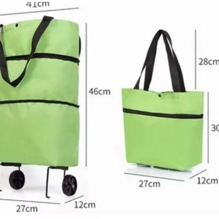 BOLSA PLEGABLE TIPO CARRITO COMPRAS