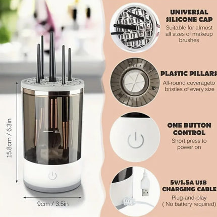 Limpiador Electrico de Brochas Maquillaje: Brochas Impecables en Segundos