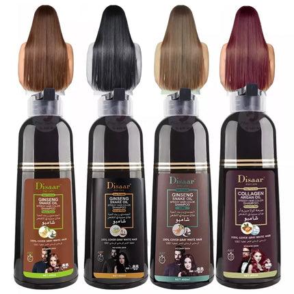 💆🏻‍♀️Shampoo Tinte Colorante - Cubre Canas al Instante