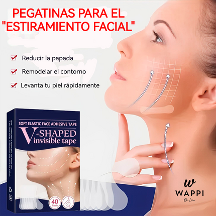 👑Cintas Faciales Lifting Invisible – Efecto Instantáneo y Natural
