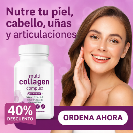 Multi Collagen Complex 5 en 1 – Belleza y Bienestar Desde el Interior - Nutre tu piel, cabello, uñas y articulaciones desde adentro