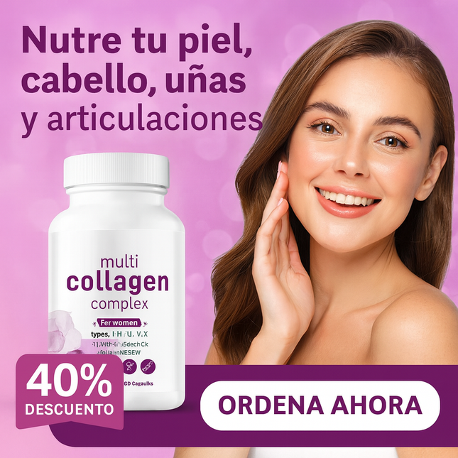 Multi Collagen Complex 5 en 1 – Belleza y Bienestar Desde el Interior - Nutre tu piel, cabello, uñas y articulaciones desde adentro
