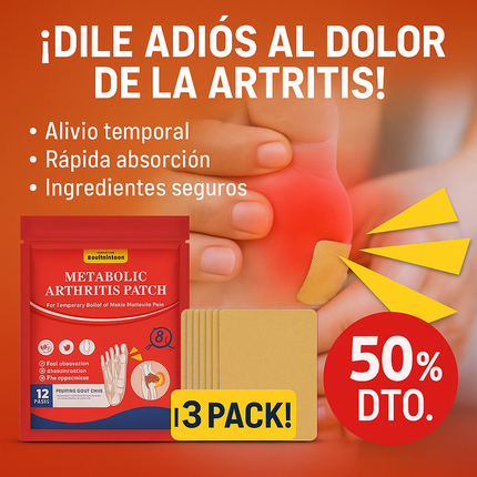 Pack x3 Parches de Alivio Articular con Calor Terapéutico - Alivio localizado que acompaña tu día, sin interrumpir tu rutina