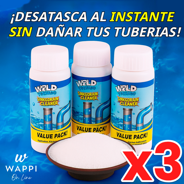 💥Destapador de Drenaje 330g - ¡Desbloquea tus tuberías en solo minutos sin herramientas ni químicos agresivos! 110gr x3