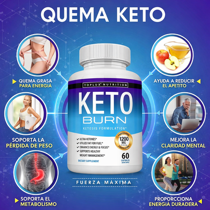 Toplux Keto Burn – Apoyo Cetogénico Natural para Energía y Control Diario
