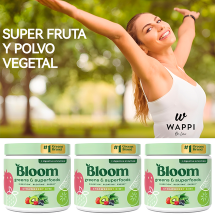 🥝🍓Bloom Greens Kiwi Fresa – Salud Digestiva y Energía⚡