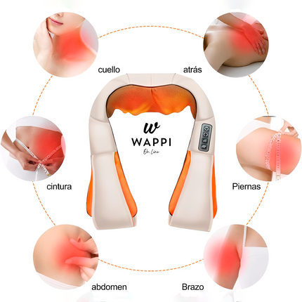 🌙✨Masajeador de Cuello y Espalda con Calor 3D – Alivio y Relax en Casa