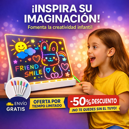 Pizarra LED Acrílica con Efecto Neón LumiBoard™