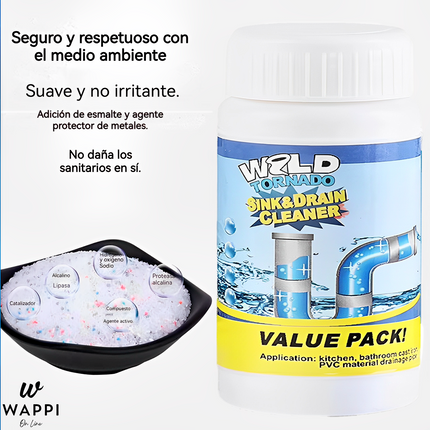 💥Destapador de Drenaje 330g - ¡Desbloquea tus tuberías en solo minutos sin herramientas ni químicos agresivos! 110gr x3