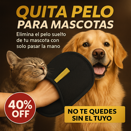 Guante Quita Pelo para Mascotas – Limpieza Rápida y Suave