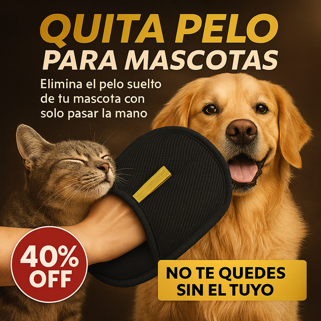 Guante Quita Pelo para Mascotas – Limpieza Rápida y Suave