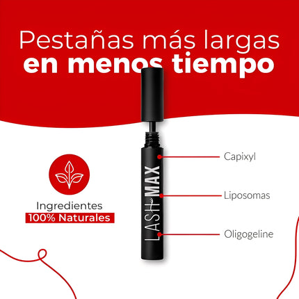 LashMax Serum Crecimiento Pestañas y Cejas | Triplica tu Volumen Natural en 4 Semanas
