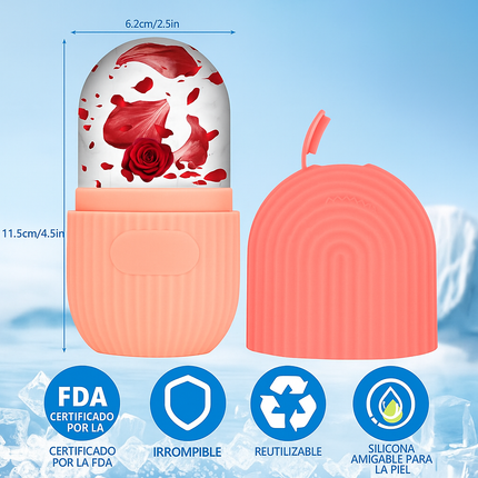 Rodillo de Hielo Facial 3 en 1 – Refresca, Tonifica y Deshincha tu Piel