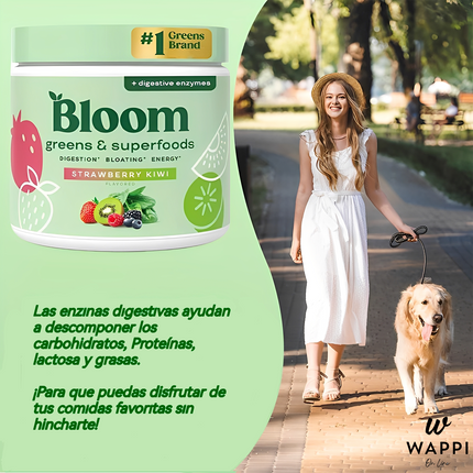 🥝🍓Bloom Greens Kiwi Fresa – Salud Digestiva y Energía⚡
