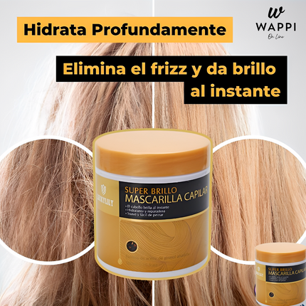 💛🌻Mascarilla Capilar Súper Brillo – Hidratación y Brillo Natural en Minutos