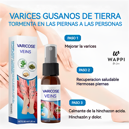🦵💜Kit Antivarices Spray + 12 Parches regalo | Tratamiento No Invasivo, un Alivio para tus varices