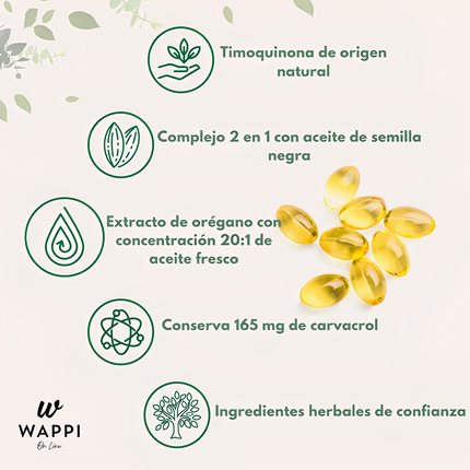 🌱Aceite de Orégano 6000 mg + Semilla Negra | Bienestar natural en cada cápsula