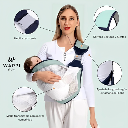 🤱Portabebé Ergonómico - Ajustable y Súper Ligero