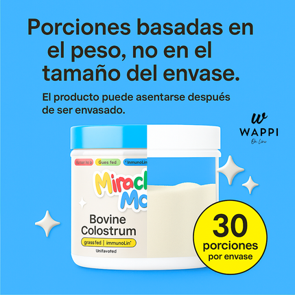 Miracle Moo Calostro Premium con ImmunoLin – Inmunidad y Bienestar desde Dentro