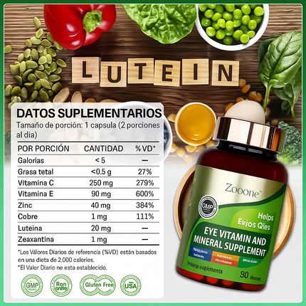 Vitaminas para la Vista con Luteína y Zeaxantina 👁️