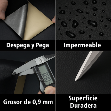 ReparaFácil™ Cuero Autoadhesivo Premium - La forma más simple de devolverle vida a tus muebles y accesorios de cuero.