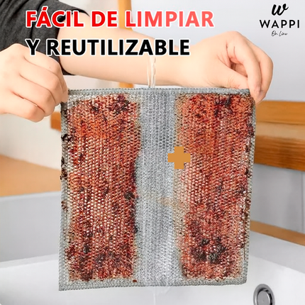 ✨Paños Metálicos x5 + Pasta de Limpieza de REGALO – Limpieza Potente y Sin Rayas