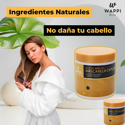 💛🌻Mascarilla Capilar Súper Brillo – Hidratación y Brillo Natural en Minutos