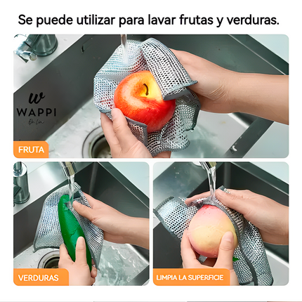 ✨Paños Metálicos X5 – Limpieza Potente y Sin Rayas