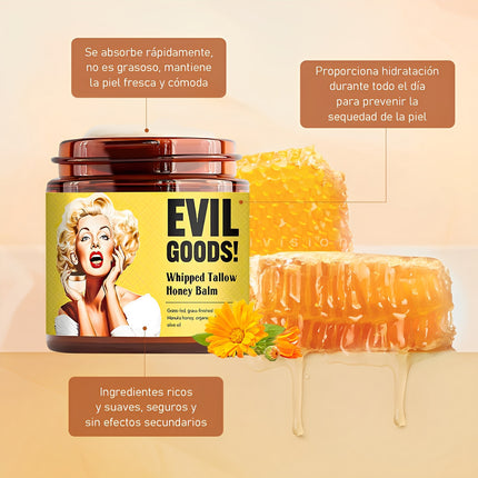 ✨🍯Crema Facial Natural Evil Goods con Sebo y Miel – Skincare orgánico libre de tóxicos 🌿