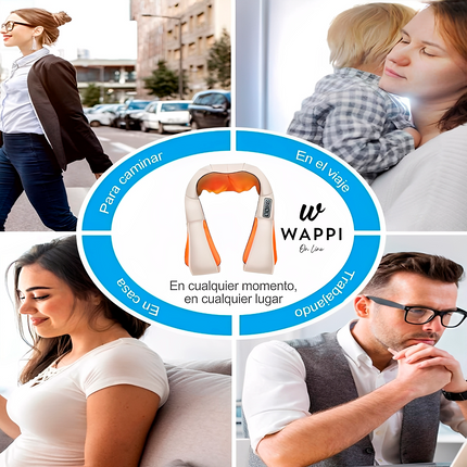 🌙✨Masajeador de Cuello y Espalda con Calor 3D – Alivio y Relax en Casa