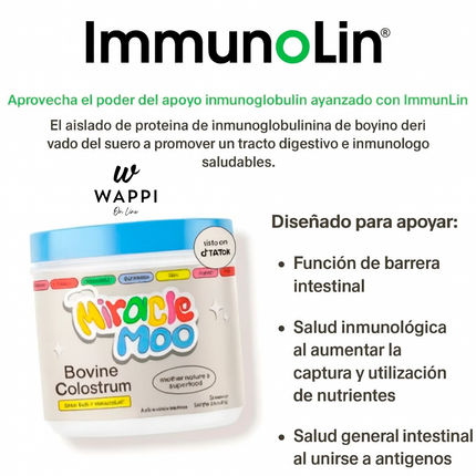 Miracle Moo Calostro Premium con ImmunoLin – Inmunidad y Bienestar desde Dentro