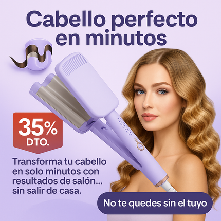 Rizador y Alisador de Cabello 2 en 1 con Turmalina Cerámica – Cabello Perfecto en Minutos