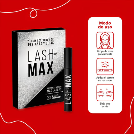 LashMax Serum Crecimiento Pestañas y Cejas | Triplica tu Volumen Natural en 4 Semanas
