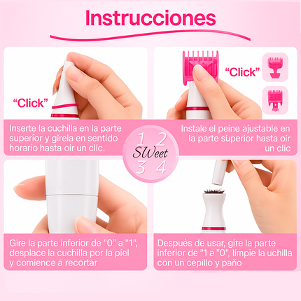 Depiladora Eléctrica 5 en 1 – Belleza práctica en un solo paso