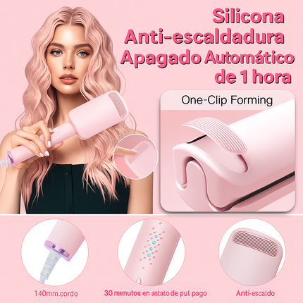 Rizador y Alisador de Cabello 2 en 1 con Turmalina Cerámica – Cabello Perfecto en Minutos