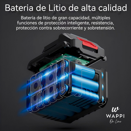 💦Combo Hidrolavadora Portátil 2 Baterías 98V - Con accesorios + Mini Aspiradora de Regalo🚗🎁