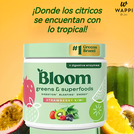 🥝🍓Bloom Greens Kiwi Fresa – Salud Digestiva y Energía⚡