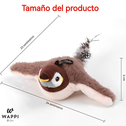 🦜Pajaro Volador Interactivo para Gatos - Mantiene a tu Gato Activo y Feliz