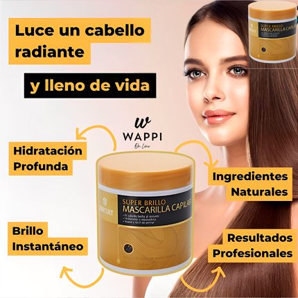💛🌻Mascarilla Capilar Súper Brillo – Hidratación y Brillo Natural en Minutos
