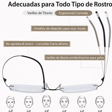 Lentes de Lectura Inteligentes Anti Luz Azul 2x1