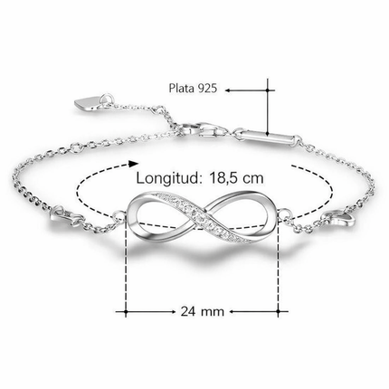 Pulsera Tobillera Infinito de Plata 925 – Amor Eterno