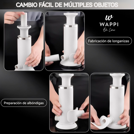 🌭👩‍🍳👌Embutidora Manual 2 en 1 para Longanizas y Albóndigas – Cocina fácil, saludable y divertida