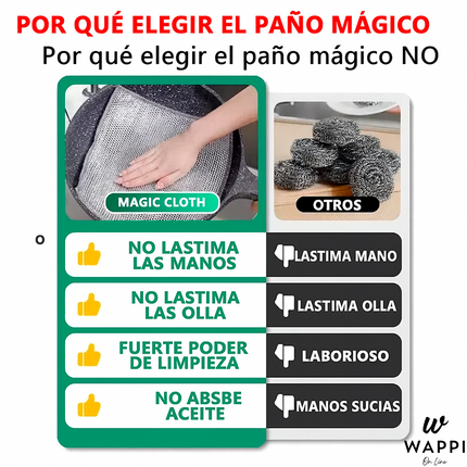 ✨Paños Metálicos x5 + Pasta de Limpieza de REGALO – Limpieza Potente y Sin Rayas