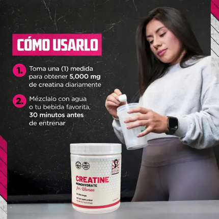 Creatina Femenina 3-en-1 para Fuerza, Tonificación y Recuperación