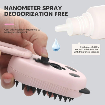 Cepillo a Vapor para Mascotas 4 en 1 – Limpieza, Masaje y Esterilización UV