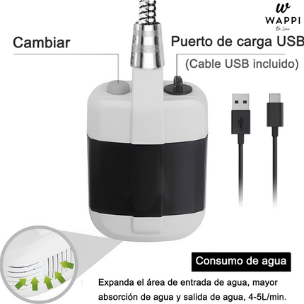 🚿Ducha para Exteriores - portátil, recargable y lista para usar.