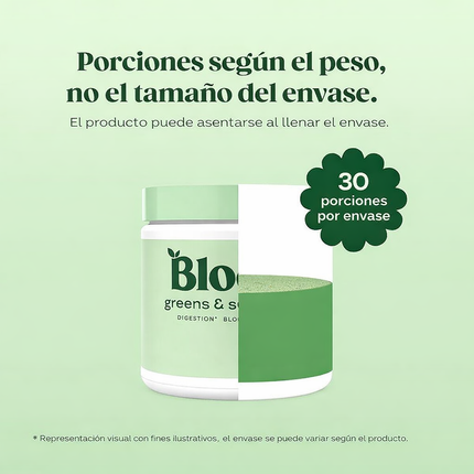 Bloom Greens & Superfoods – Jugo Verde Digestivo Diario (Kiwi Fresa)