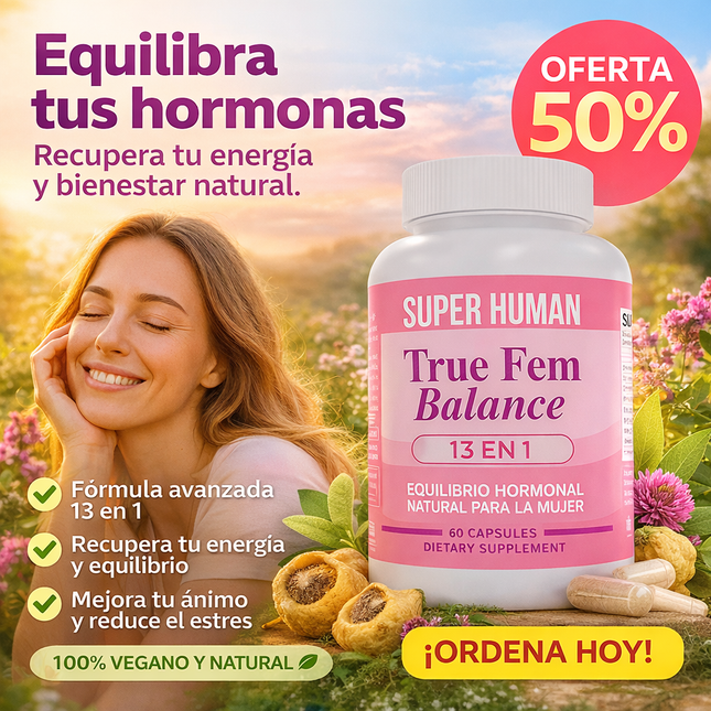 True Fem Balance | Multivitamínico 13 en 1 para el Equilibrio Femenino