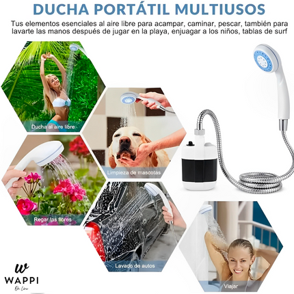 🚿Ducha para Exteriores - portátil, recargable y lista para usar.