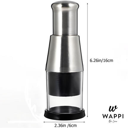 🔪Picadora Manual de Acero Inoxidable  – Tritura sin esfuerzo y sin enchufes 👩‍🍳🧄